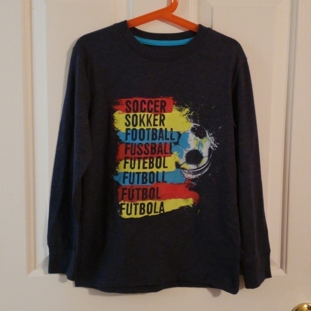Cat & Jack Long Sleeve Soccer Tee NWT